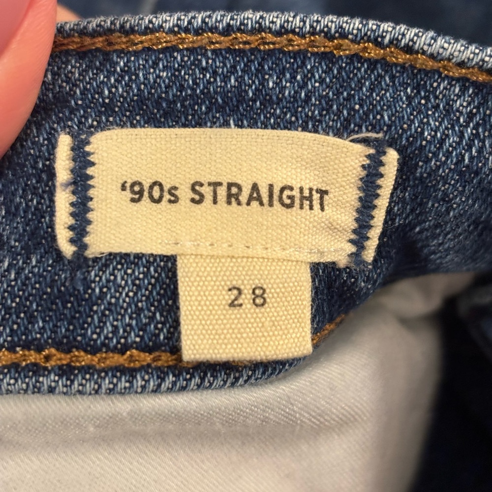 Madewell Women's 90s Straight Leg Blue Jeans - Picture 10 of 11